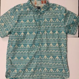 Baby blue and White Button down